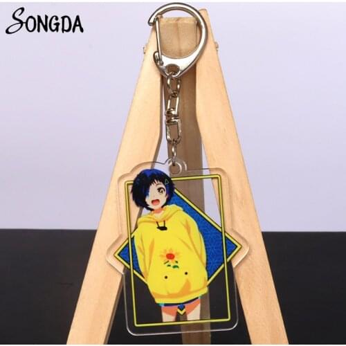 Wonder Egg Priority Keychain Anime Cartoon Characters Ohto Ai Sun Flower Acrylic Key Chains Bag Pendant Key Ring Gifts Wholesale