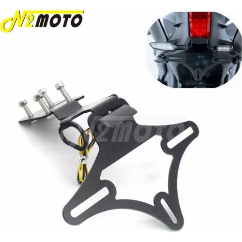 Motorcycle License Plate Holder Tail Tidy For Yamaha YZF R6 YZFR6 2017 2018 2019 2020 LED Light Rear Fender Eliminator Bracket