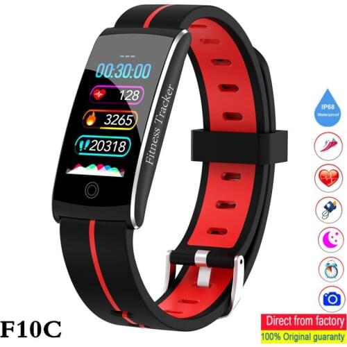 F10C Smart Watch IP68 Waterproof Heart Rate Blood Pressure Fitness tracker Band for Android IOS ladies Smart bracelet PK H29