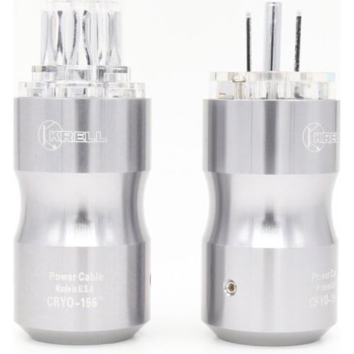Hifi audio X1pair Rhodium plated Transparent US version HIfi audio power AC plug extension adapter