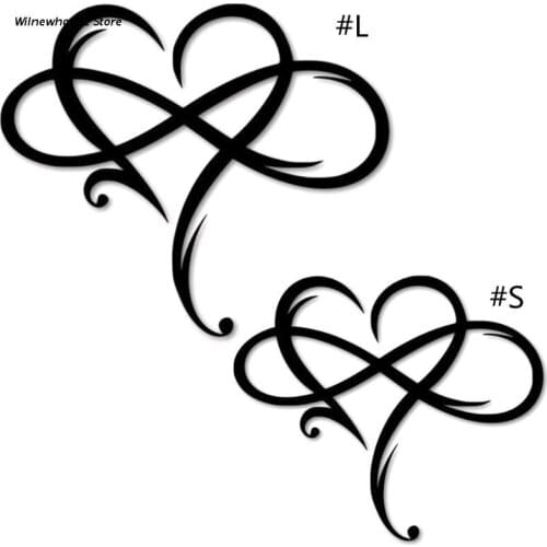 Metal Infinity Heart Sign Wall Pendant Art Love Wall Sign Metal Wall Decor for Bedroom Living Room Home Door Household