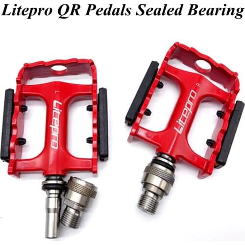Litepro MTB Bicycle Pedals Universal Sealed Bearing BMX Folding Bike QR Pedal Non-slip Reflective Cycling Pedals