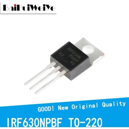 10PCS/LOT IRF630NPBF IRF630N IRF630 630N 200V9.5A TO-220 TO220 Transistor MOSFET New Original Good Quality Chipset