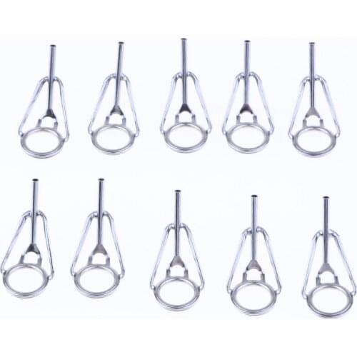 10pcs Fishing Rod Guides Tips Top Eye Rings DIY Pole Repair Kits Rods Building
