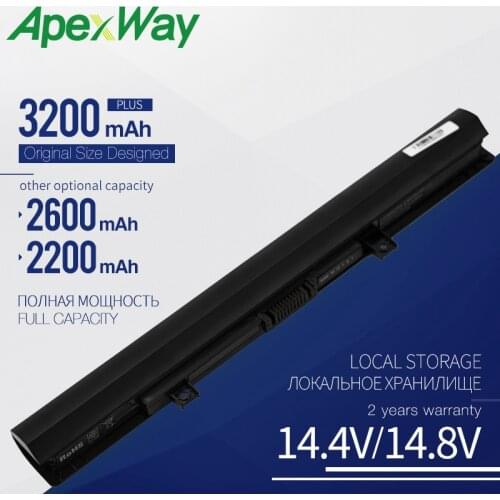Apexway 4 Cells PA5185U L50-B C55-B5200 PA5185U-1BRS New Laptop Battery PA5186U-1BRS For Toshiba Satellite C50-B-14D L55-B5267