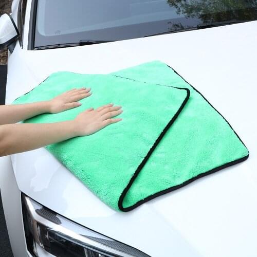 LEEPEE Car Accessories 1200GSM Soft Microfiber Auto Cleaning Door Window Care Car Wash Towel Strong Water Absorption Cloth