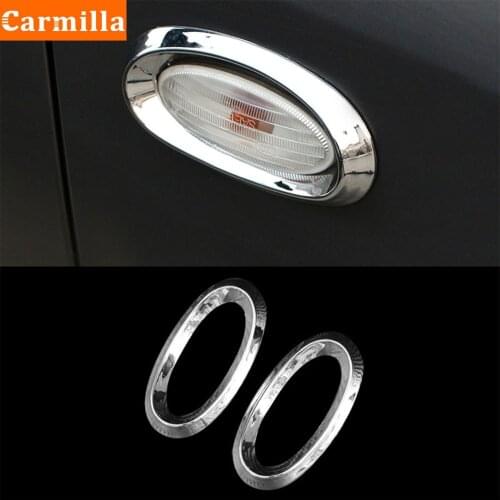 Carmilla Car Side Lights Cover for Nissan Sunny 2011-2016 Turning Lamps Decoration Trim 2Pcs ABS Chrome Protection Accessories