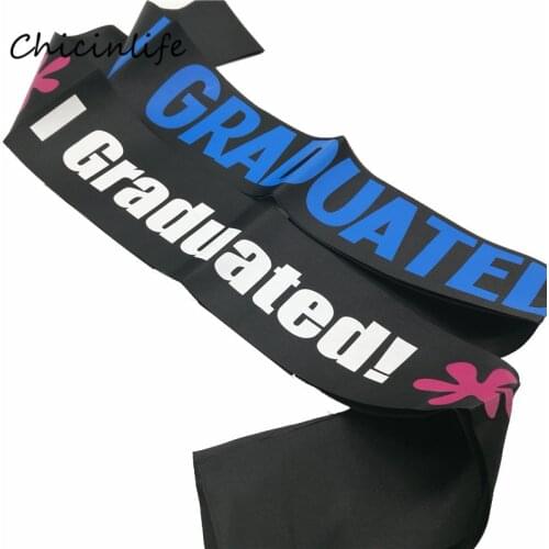 Chicinlife 1pcs I Graduated! Satin Sash Girl Boy Just Graduation Party Decoration Gift