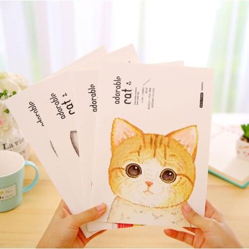 DL Notebook stationery, cat, 16K, B5 big student diary cute cat student supplies notebook convenient