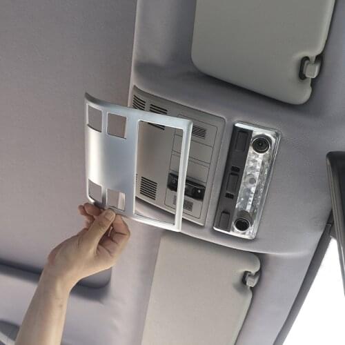 For BMW X3 E83 2003-10 Car modification Silver/Carbon Fiber Car Front Reading Light Frame cover Sticker Interior Car Accessories