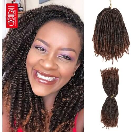 YunRong Nubian Twist Crochet Synthetic Hair For Black Women Soft Tight Curly Synthetic Crochet Twist Hair For Party Dating Daily