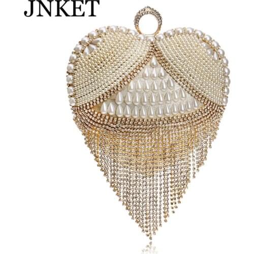 JNKET New Shoulder Bag Fashion Tassel Design Bag Polyester Bag Evening Dress Bag Ladies Handbag Round Banquet Bag