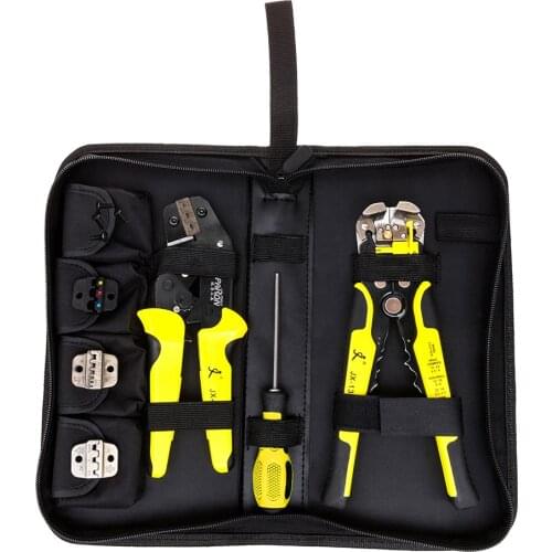 PARON 4 In 1 Wire Crimper Tools Kit Engineering Ratcheting Terminal Crimping Pliers Wire Crimper + Wire Stripper+ S2 Screwdiver