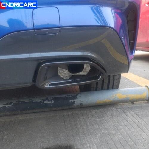 Stainless Steel Car Rear Tail Throat Frame Cover Trim For BMW 3 Series G20 G28 2020-21 Exhaust Muffler Pipe Exterior Accessories