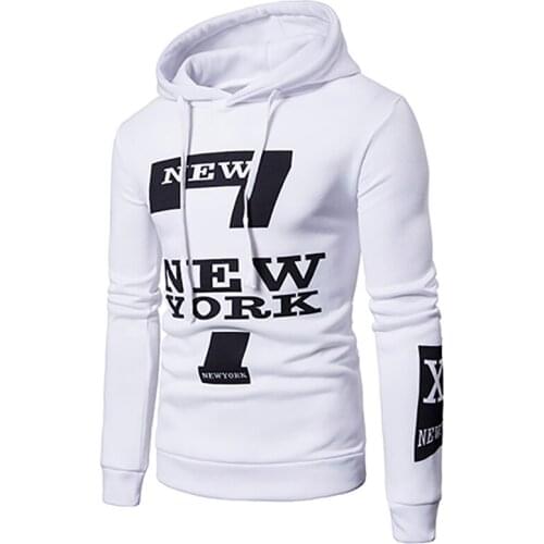 2018 New Large Size Men/Ladies Casual New York Alphabet Print Sweater Hoodie
