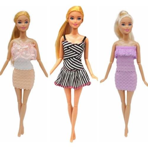 1/6 Charming Off Shoulder Princess Little Dress for Barbie Doll Clothes Outfits Party Gown Vestidos 11.5" Dolls Accessories Toys