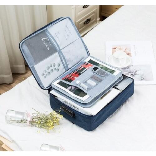 Zipper A4 File Folder Casual Multi Document Organizer Portfolio Filing Holder Office Book Briefcase Storage Case Bag For Ipad