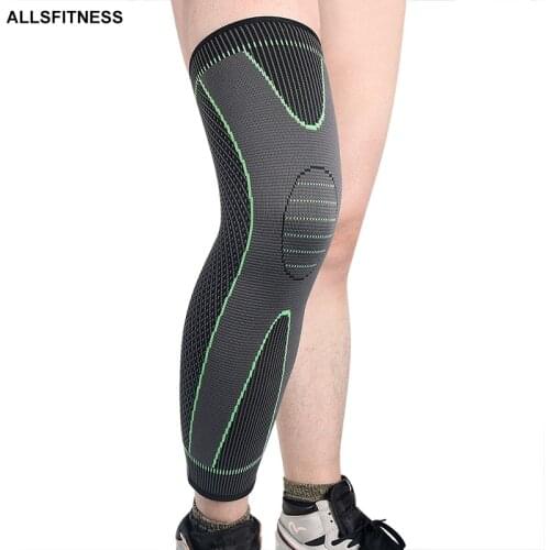 Anti-Slip Lengthen Knee Pad Long Leg Sleeve Bandage Nylon Compression Knee Brace Sport Warmth Leg Support Elastic Knee Protector