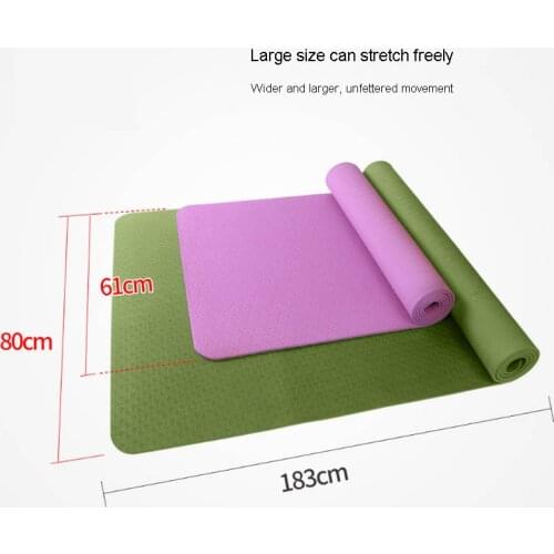 Widened and thickened non-slip TPE yoga mat, yoga mat, fitness mat, Pilates mat, environmentally friendly and tasteless