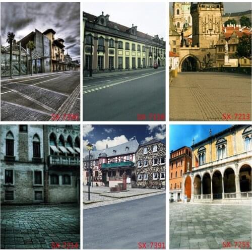 SHENGYONGBAO Retro European Street View Scenery Photography Backdrops Props Wedding Child Photo Backgrounds Studio 2157 YXFL-80
