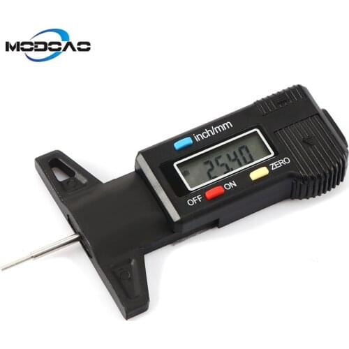 Tire Thread Depth Gauge Tire Pressure Gauge Digital LCD Tyre Tire Tread Depth Gauge Meter Measurer 0-25.4mm Metric/inch