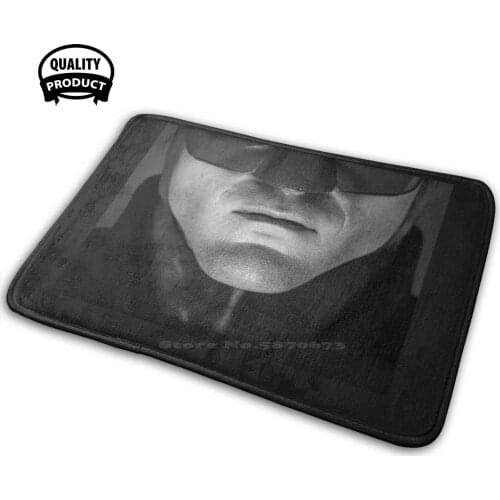 Superhero Soft Interesting Room Goods Rug Carpet Mens Hero Movie Fan Face Bat Mouth Nose Cool Robert Ben Christian Black
