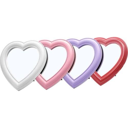Heart-shaped Makeup Mirror Desktop Vanity Mirror Wall Makeup Mirror Room Wall Decoration Cute Girl Love Makeup Mirror