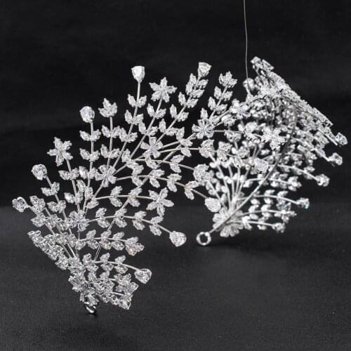 Big Handmade 2020 New Cubic Zircon CZ Bridal Wedding Soft Headband Hair Band Tiara Hair Jewelry Accessories Hairpieces CHA10056