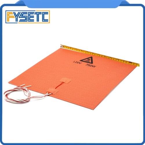 1PC Silicone Heater Pad 330x330mm 120V 750W Silicone Heater Mat For Tronxy X5S 3D Printer HeatBed Upgrade With Adhesive