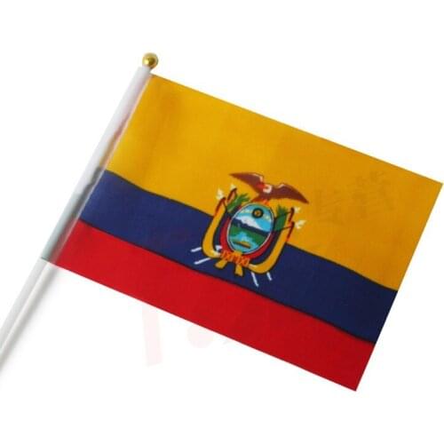 14 * 21 cm Ecuador hand signal waving flag small banner flags