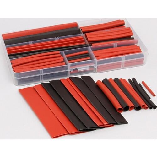 150PCS Heat Shrink Tubing Ratio 2:1 Polyolefin Tube Sleeving Shrinkable Wrap Electrical Wire Connectors Assortment Kits