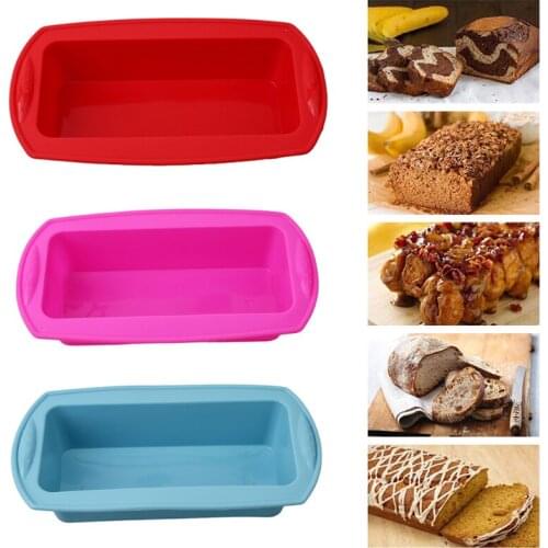 4 Colors Silicone Cake Mold Rectangle Shape Cake Mold DIY Toast Bread Mold Baking And Pastry Tools Household Kitchen Accessories