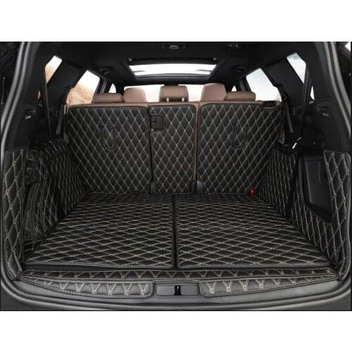 Brand New For Peugeot 5008 2017 8PCS High Quality Car Trunk Mat Carpet Inside Mats PU Leather Pad Auto Accessories