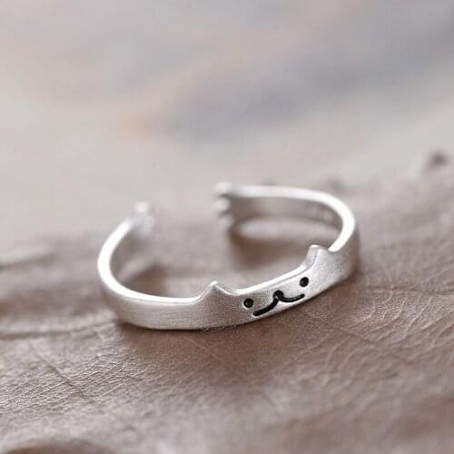 Bohemian Ethnic Silver Color Cat Rings Women Bridal Wedding Vintage Finger Rings Christmas Gifts Anillos Mujer Fashion Jewelry