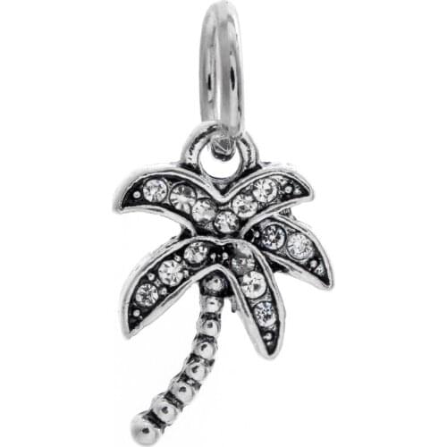 Trendy Gift Hot Sale Beads Coconut tree Shaped Crystal Pendent Charm Beads Pretty High Quality For Womens DIY Bracelets Jewelry