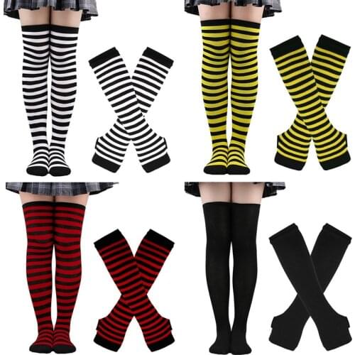 Halloween Long Holiday Cosplay Cosplay Sleeve High Stockings Suit Halloween Costume Accessories Thigh High Socks