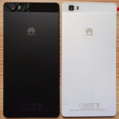 For HUAWEI P8 lite Back Cover Door Rear Panel Plate Glass Housing Replacement Black/White best price