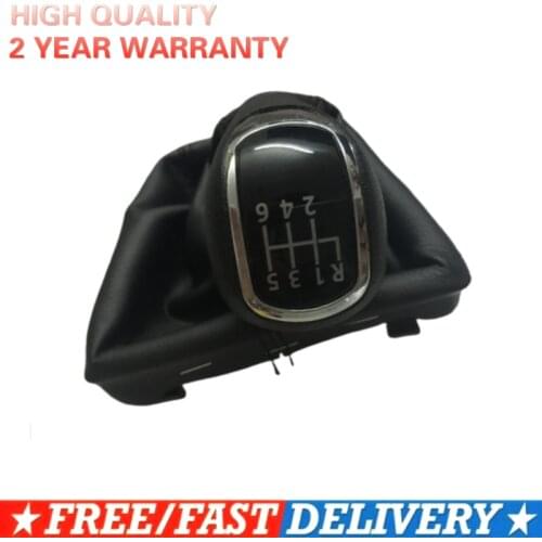 For SKODA II 09-12 SUPERB II 08-12 09-12 MK2 II 2 6-Speed Car Manual Gear Shift Knob With Leather Boot