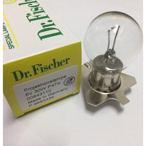 Dr.Fischer P47d 6V 30W 380158 390158,OPMI 1 6V30W triangular flange base bulb,58Z 6v30w Microscope lamp for Zeis