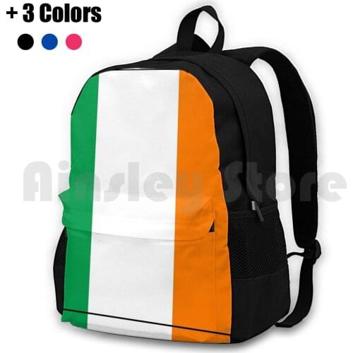 Ireland Flag-Irish Outdoor Hiking Backpack Waterproof Camping Travel Ireland Irish Flag Island Culture Football