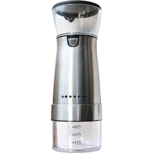 T3EC Ceramic Burr Stainless Steel Acrylic Coffee Grinders Electric Portable Slow Mills Especially for Espresso Pour Over Drip