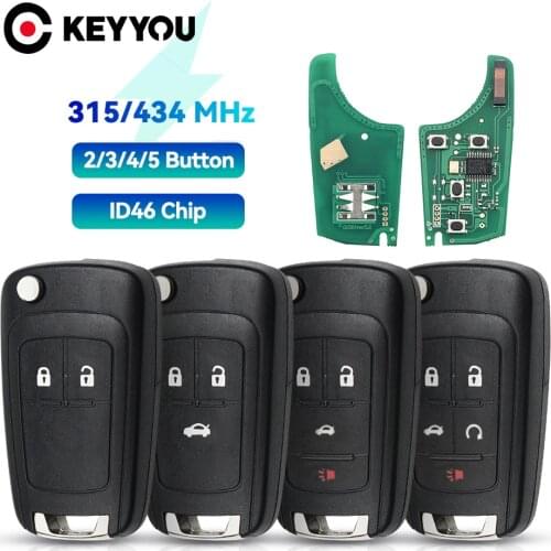 KEYYOU 433MHz ID46 Chip Keyless-go Remote Car Key for Chevrolet Cruze Aveo Orlando Trax Lacrosse Encore Regal Verano 2/3/4 BTNS