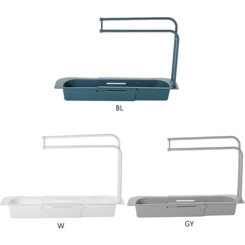 Multifunctional Sink Drain Rack Shelf Telescopic Basket Cup Bowl Sponge Holder