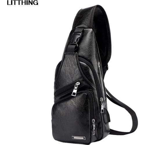 Mens Bag Leather 100% Sling Chest Pack Shoulder Strap Handbags Crossbody Bag Messenger Bags Biker Satchel Men Briefcases 2021