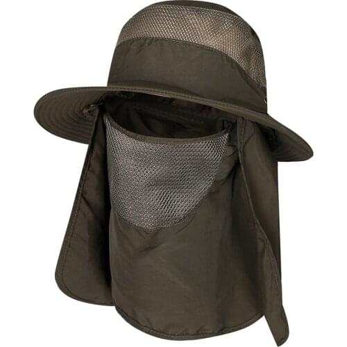 New Fishing Flap Caps Quick Dry 360 Degree Sunshade UV Protection Removable Face Mask Ear Neck Cover Outdoor Sportswear