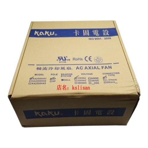 Original KA2509HA1-2 110V 0.45A IP55 Electric Gas Cabinet Axial flow Fan