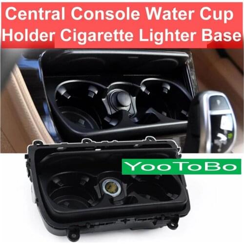 Front Door Center Console Water Cup Beverage Holder Cigarette Cigar Lighting Base Cover For BMW 5-Series F10/LCI F11/LCI 2011-17