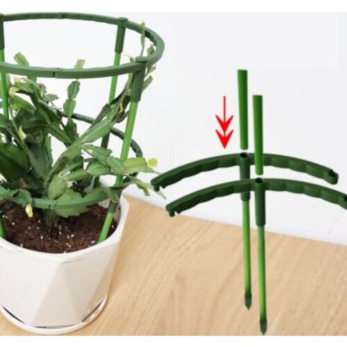 Garden Plant Support Cage Flower Stand Holder Plastic Semi-Circle Gardening Tool
