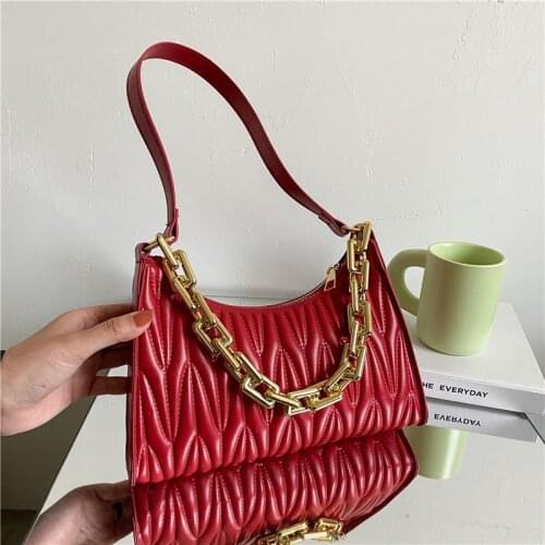 Popular Acrylic Womens Bag New PU Leather Diamond Check Shoulder Bag Female Fashion Texture Zipper Handbags for Women 2020