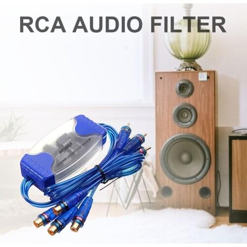 RCA Audio Noise Hum Filter AP3054 50W 4-channel RCA Stereo Ground Loop Isolator